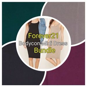 (4) Forever 21 Bodycon Midi Dresses